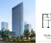 2-комн, 73 кв м, этаж 11/26 Республика Татарстан (Татарстан), Казань, ЖК Яр Парк