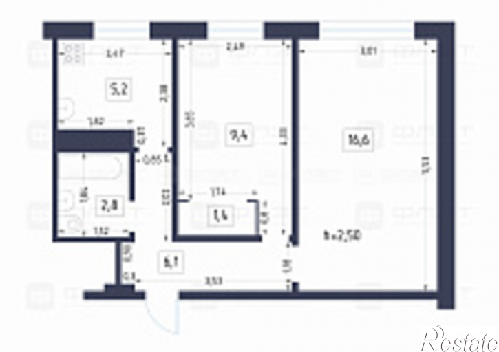2-комн квартира ул. Большая Красная, дом 222