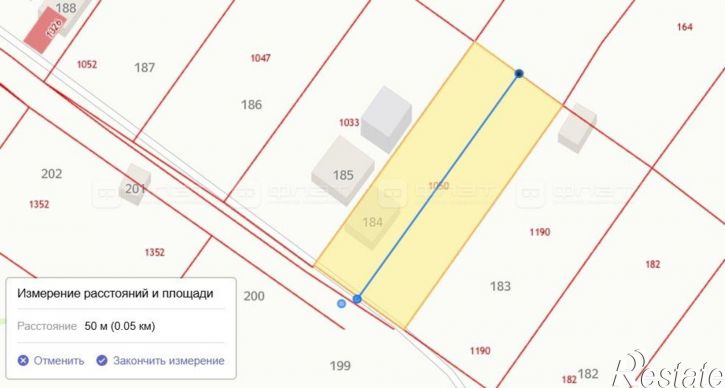 Земельный участок 6-я аллея, дом 184