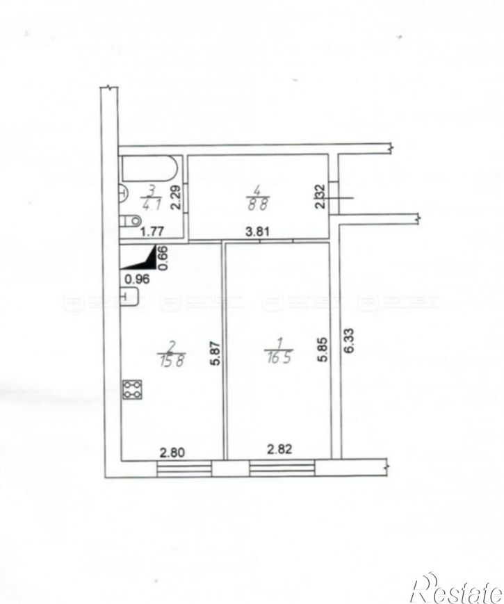 2-комн квартира ул. Счастливая, дом 6