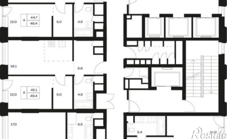 2-комн квартира в новом доме Республика Татарстан (Татарстан), Казань, ЖК Яр Парк