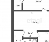 2-комн, 44кв м, этаж 2/5 ул Бурмистрова, 15