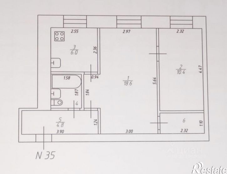2-комн квартира ул Рогачева, 19,  д. 19