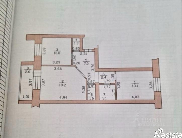 2-комн квартира Казань