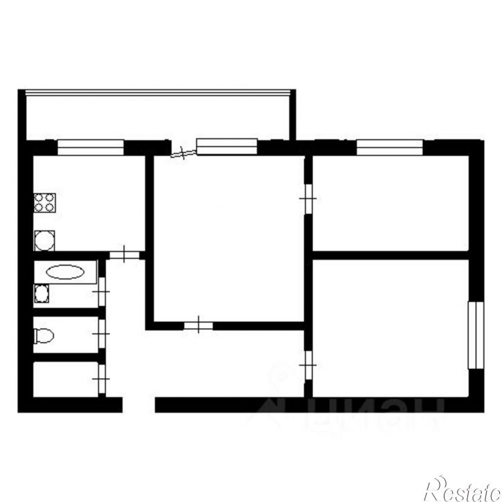 3-комн квартира Казань