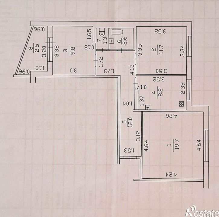 3-комн квартира Нижнекамский р-н, Нижнекамск