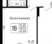 1-комн, 41 кв м, этаж 23/23 ул Аделя Кутуя, 181