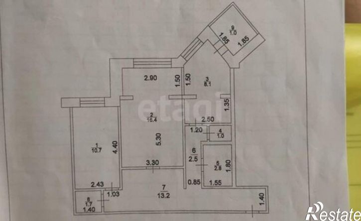 2-комн квартира Республика Татарстан (Татарстан), Казань, улица Академика Королёва, 20