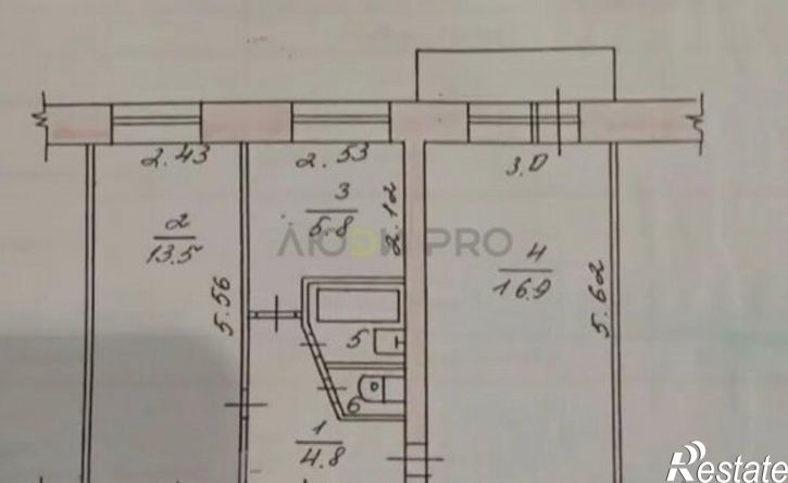 2-комн квартира Республика Татарстан (Татарстан), Набережные Челны, посёлок Сидоровка, Гвардейская улица, 5