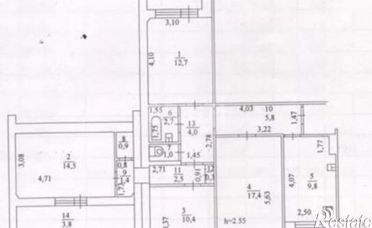 4-комн квартира Республика Татарстан (Татарстан), Казань, улица Чишмяле, 21