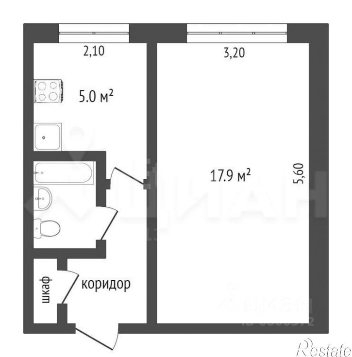 1-комн квартира Татарстан, Казань, Вахитовский