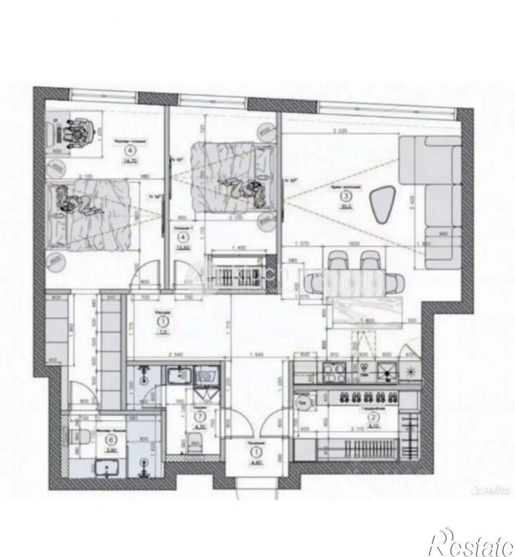 3-комн квартира Республика Татарстан (Татарстан), Казань