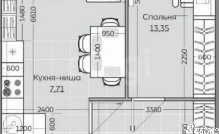 2-комн квартира Республика Татарстан (Татарстан), Казань, улица Рауиса Гареева, 103А