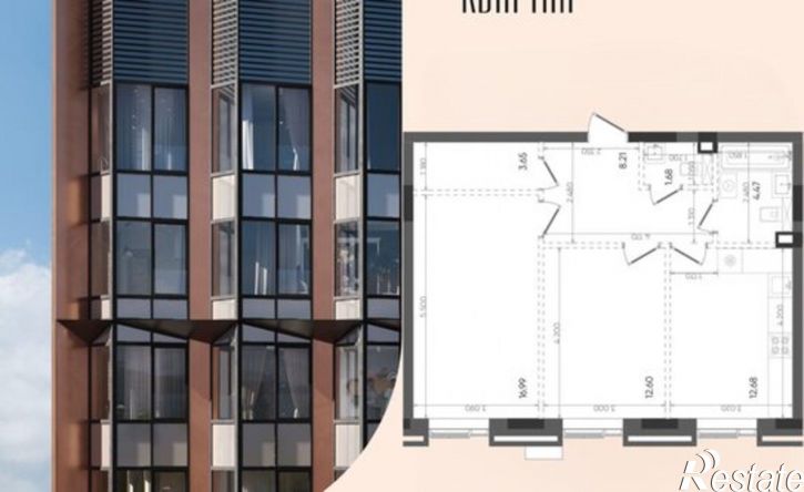 2-комн квартира в новом доме Республика Татарстан (Татарстан), Казань, Вознесенский тракт, 147