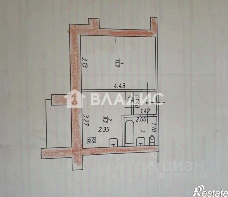 1-комн квартира Республика Татарстан (Татарстан), Казань