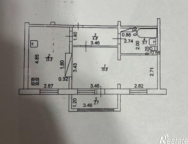 2-комн квартира Татарстан, Зеленодольский, Осиново
