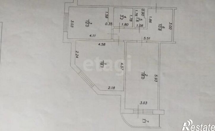 2-комн квартира Республика Татарстан (Татарстан), Казань, улица Академика Глушко, 39