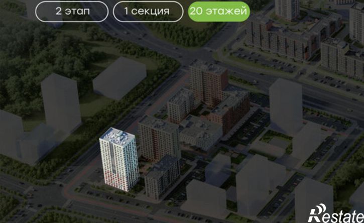 1-комн квартира в новом доме Республика Татарстан (Татарстан), Набережные Челны, улица Николая Мальнева, 2