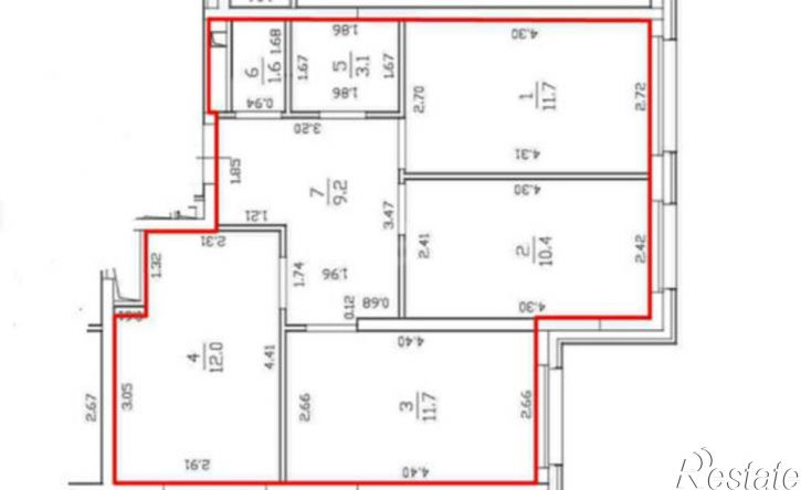 3-комн квартира Республика Татарстан (Татарстан), Казань, улица Братьев Батталовых, 20Ак2