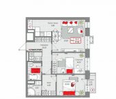3-комн, 67 кв м, этаж 3/19 улица Ярышлар, 10