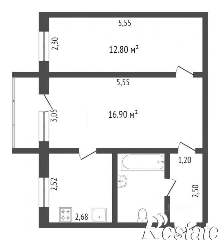 2-комн квартира улица Исаева, 14,  д. 14
