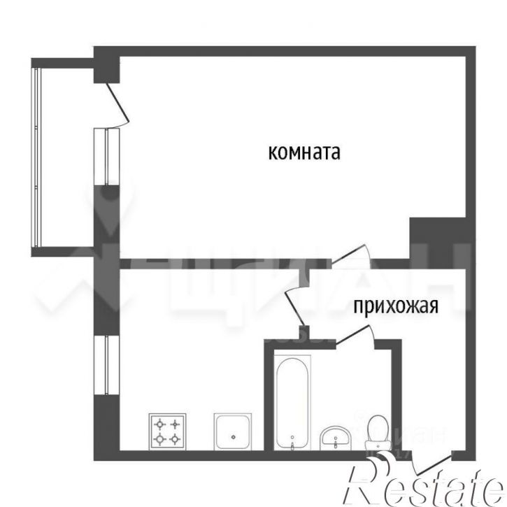 1-комн квартира улица Жукова, 7,  д. 7