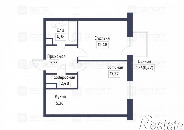 1-комн квартира улица Гаврилова, 7 к2,  д. 7 к2