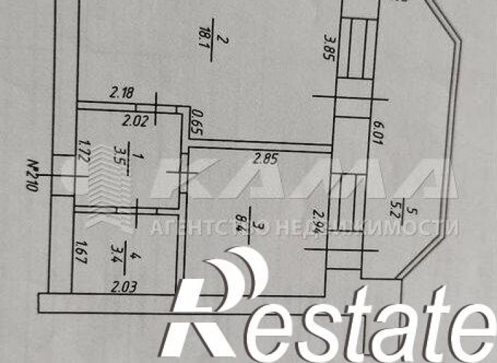 1-комн квартира Республика Татарстан (Татарстан), Набережные Челны, улица Аделя Кутуя, 3