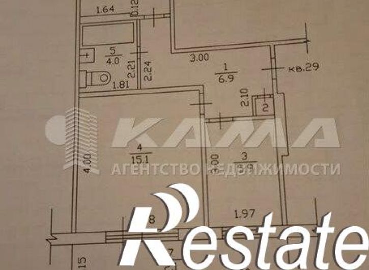 2-комн квартира Республика Татарстан (Татарстан), Набережные Челны, улица Шамиля Усманова, 56