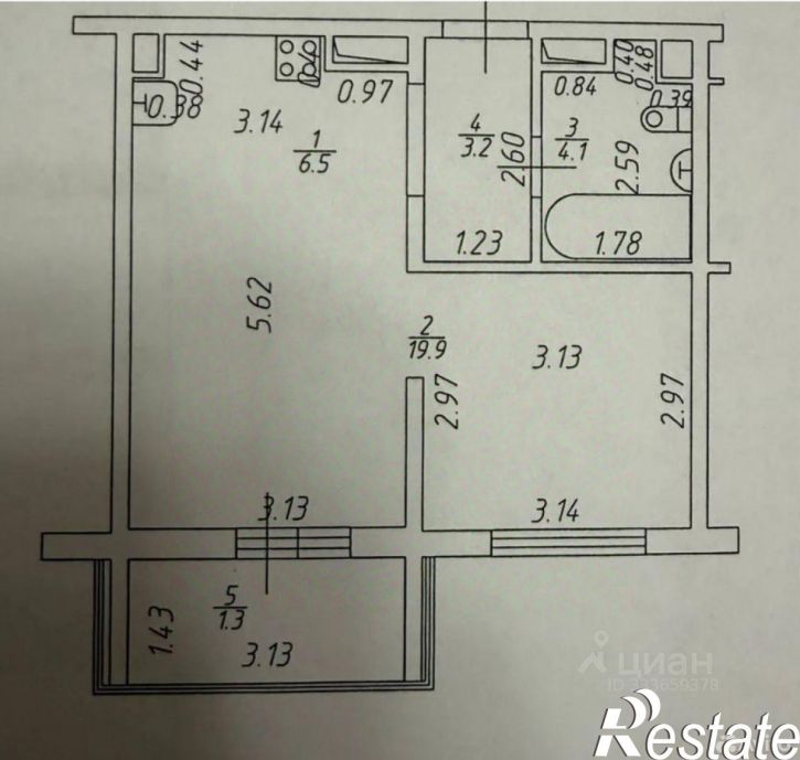 1-комн квартира улица Генерала Махмута Гареева, 3А,  д. 3А