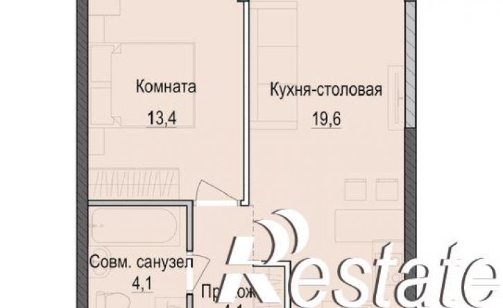 1-комн квартира в новом доме Поперечно-Отарская улица, 15,  д. 15