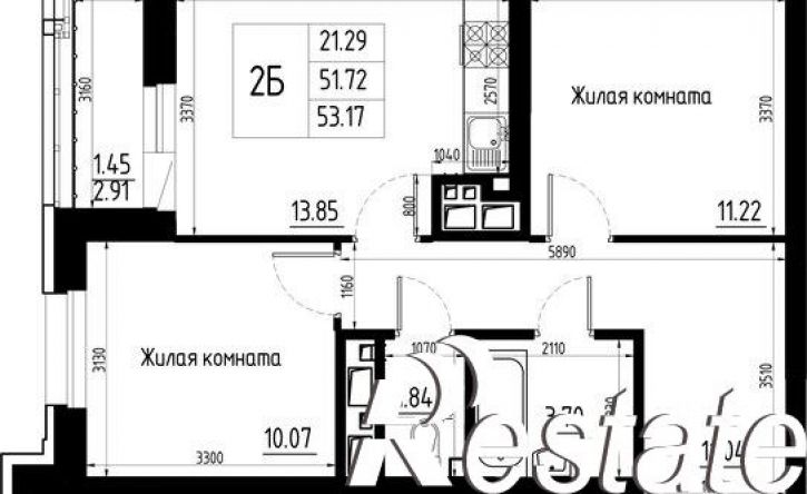 2-комн квартира в новом доме улица Халитова, 10,  д. 10