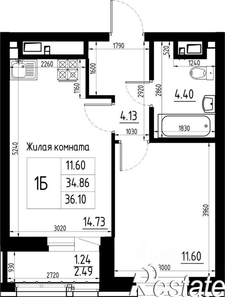 1-комн квартира в новом доме улица Халитова, 10,  д. 10