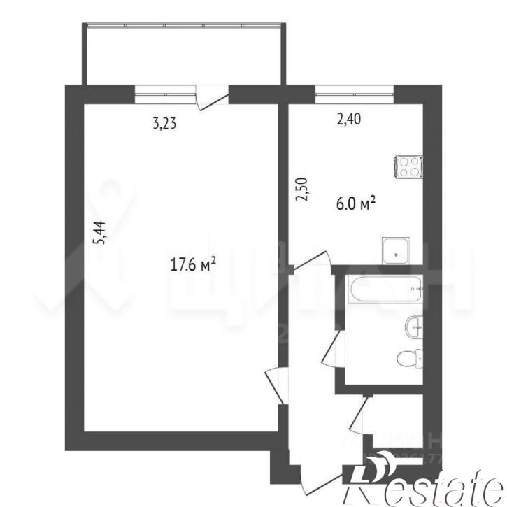 1-комн квартира улица Татарстан, 52,  д. 52