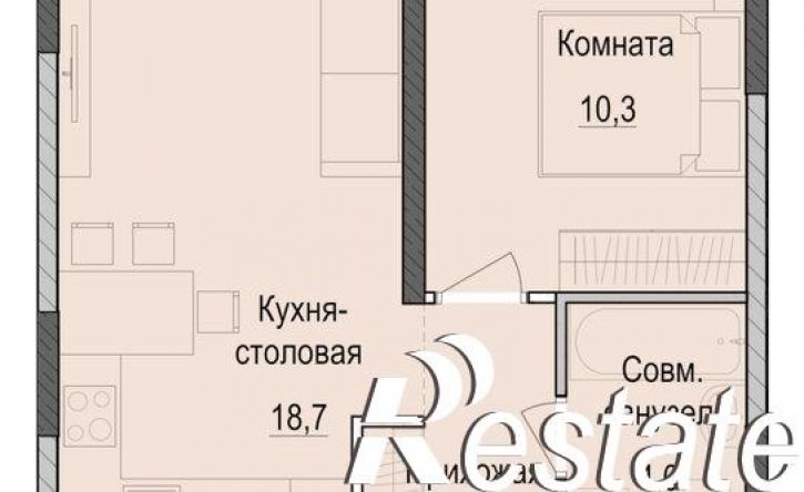 1-комн квартира в новом доме Поперечно-Отарская улица, 15,  д. 15