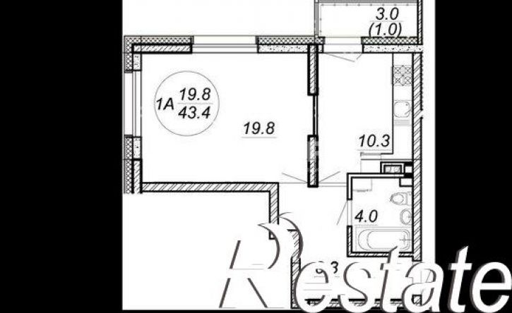 1-комн квартира улица Аделя Кутуя, 83А,  д. 83А