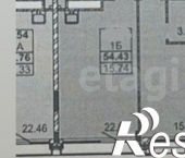 1-комн, 55кв м, этаж 5/5 улица Генерала Ерина, 5Д