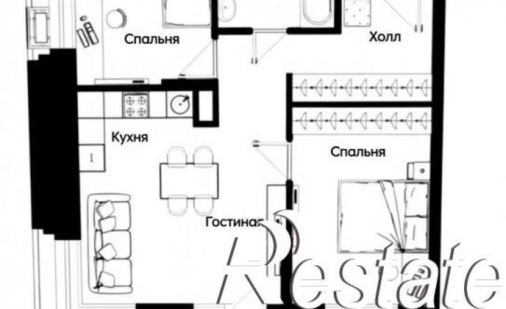 2-комн квартира в новом доме улица Братьев Батталовых, 20Б к4,  д. 20Б к4