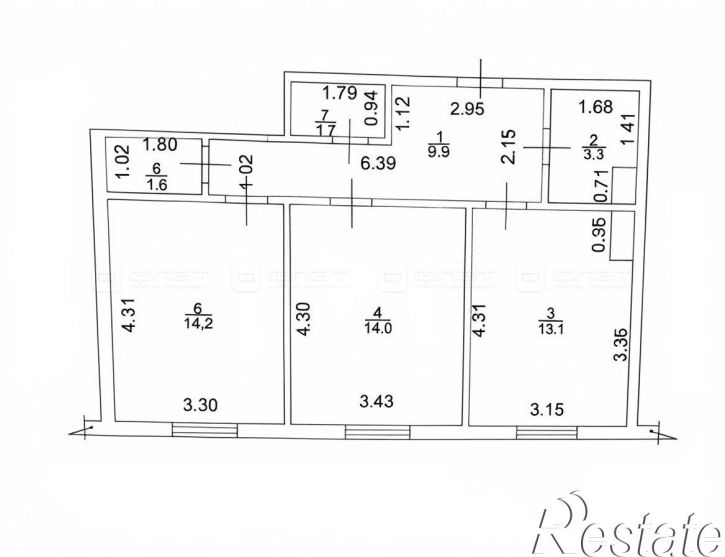 2-комн квартира 14-й квартал, дом 2